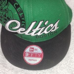 Boston Celtics Hat 9fifty New Era Men Cap Green Strapback